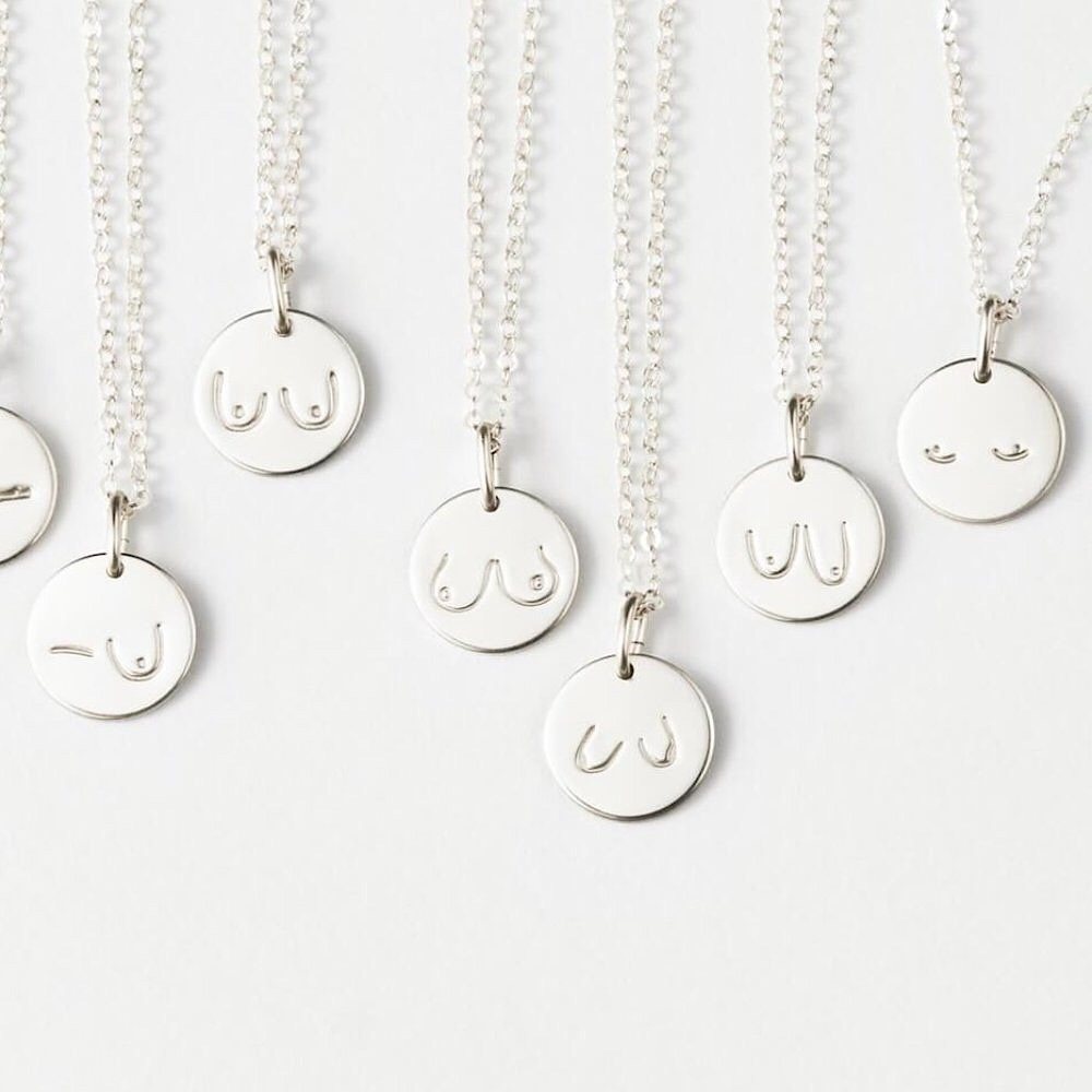 “Breast Friends” Body Beauty Feminist Necklace - Picture 1 of 15